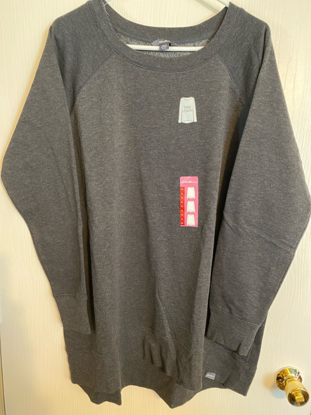 Charcoal Crewneck Tunic Sweatshirt